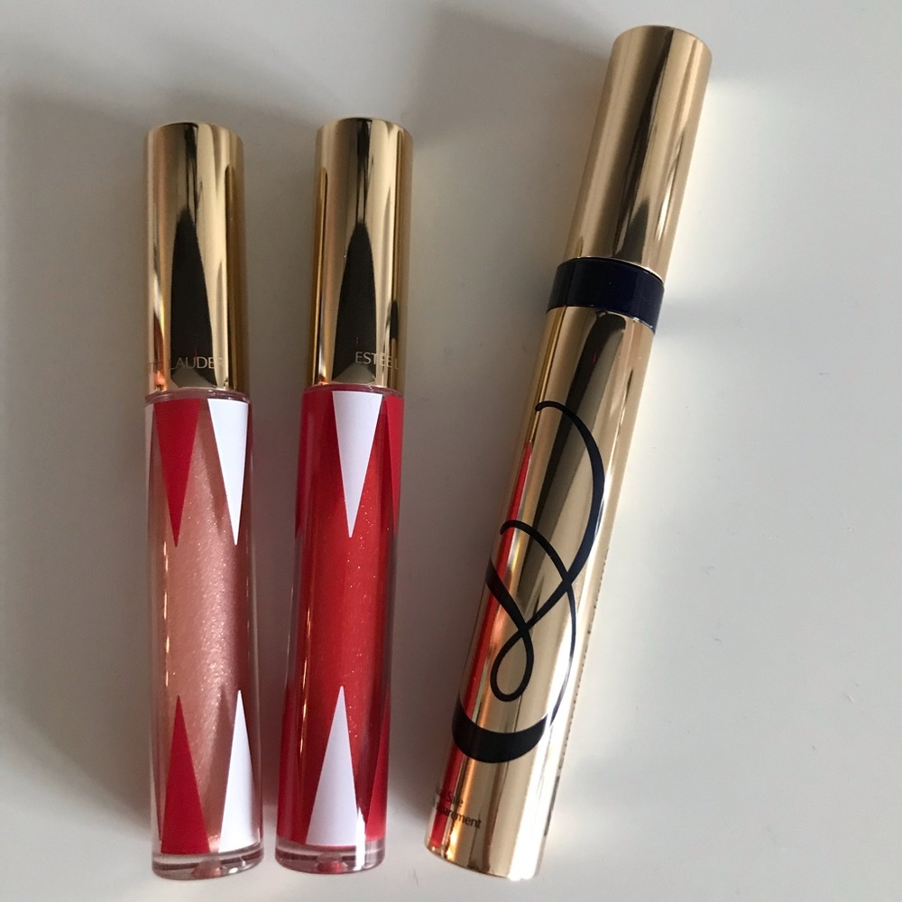 Estee Lauder 2 lip glosses and 1 mascara (new)